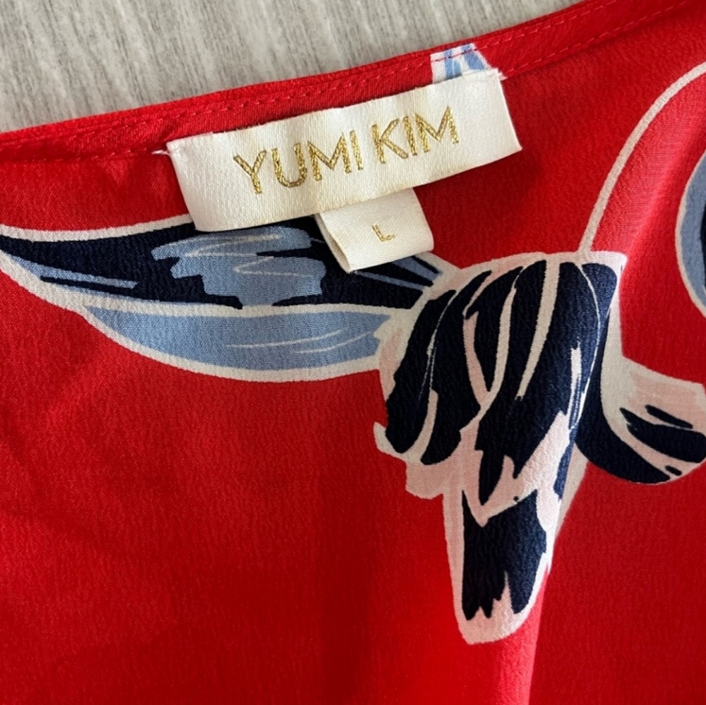 Anthropologie Red Floral Mini Dress - Picture 7 of 8